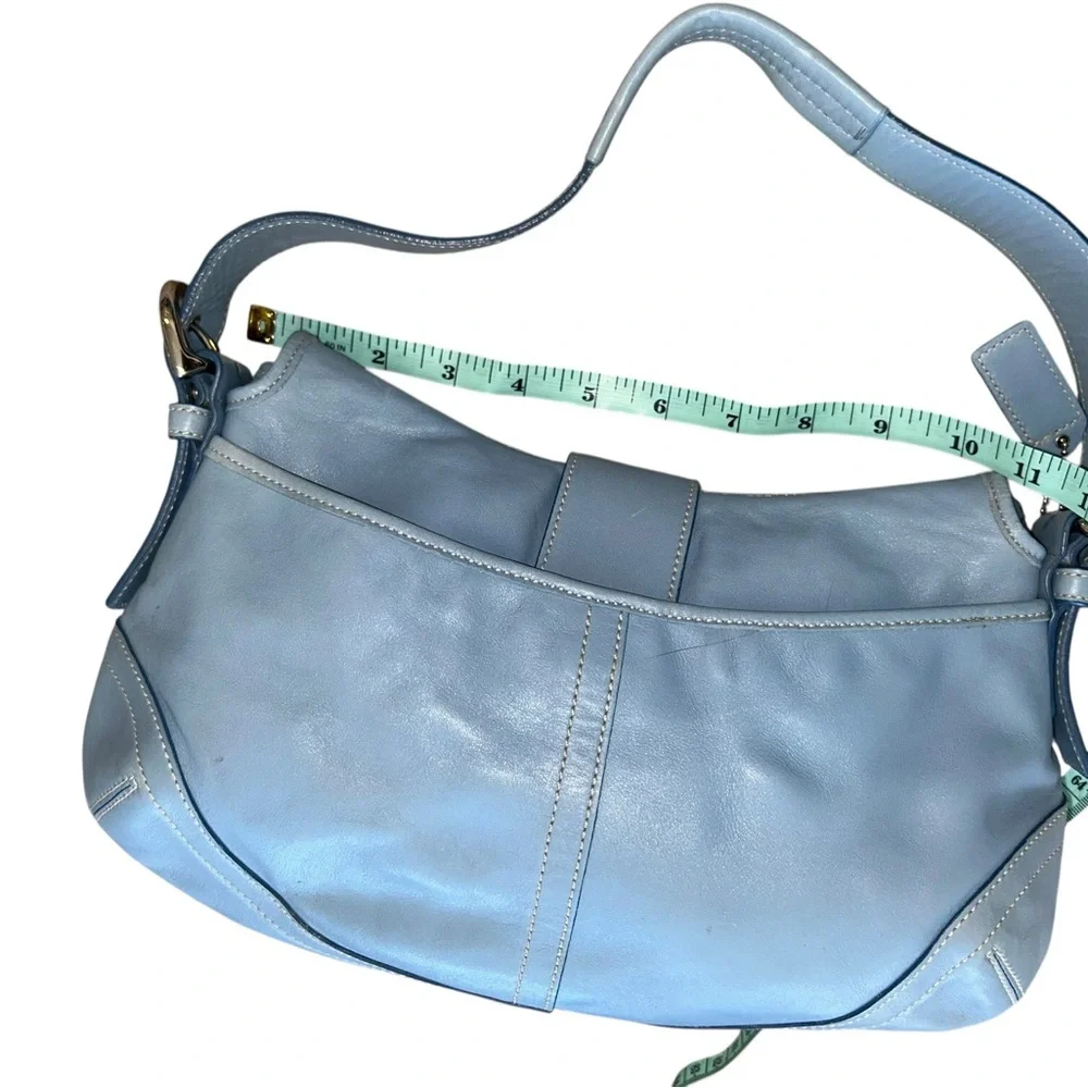 Coach Vintage Style 9248 Blue Leather signature soho bag RARE y2k